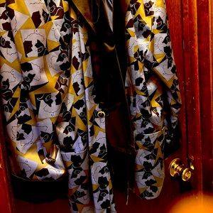 Two Piece 100% Silk Jacket and Black Camisole